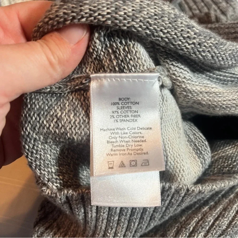 Eddie Bauer Grandmacore Women's PM Cotton Sweater Cardigan Chunky Full Zip